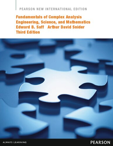 Fundamentals of Complex Analysis with Applications to Engineering, Science, and Mathematics (3rd Edition) – eBook PDF